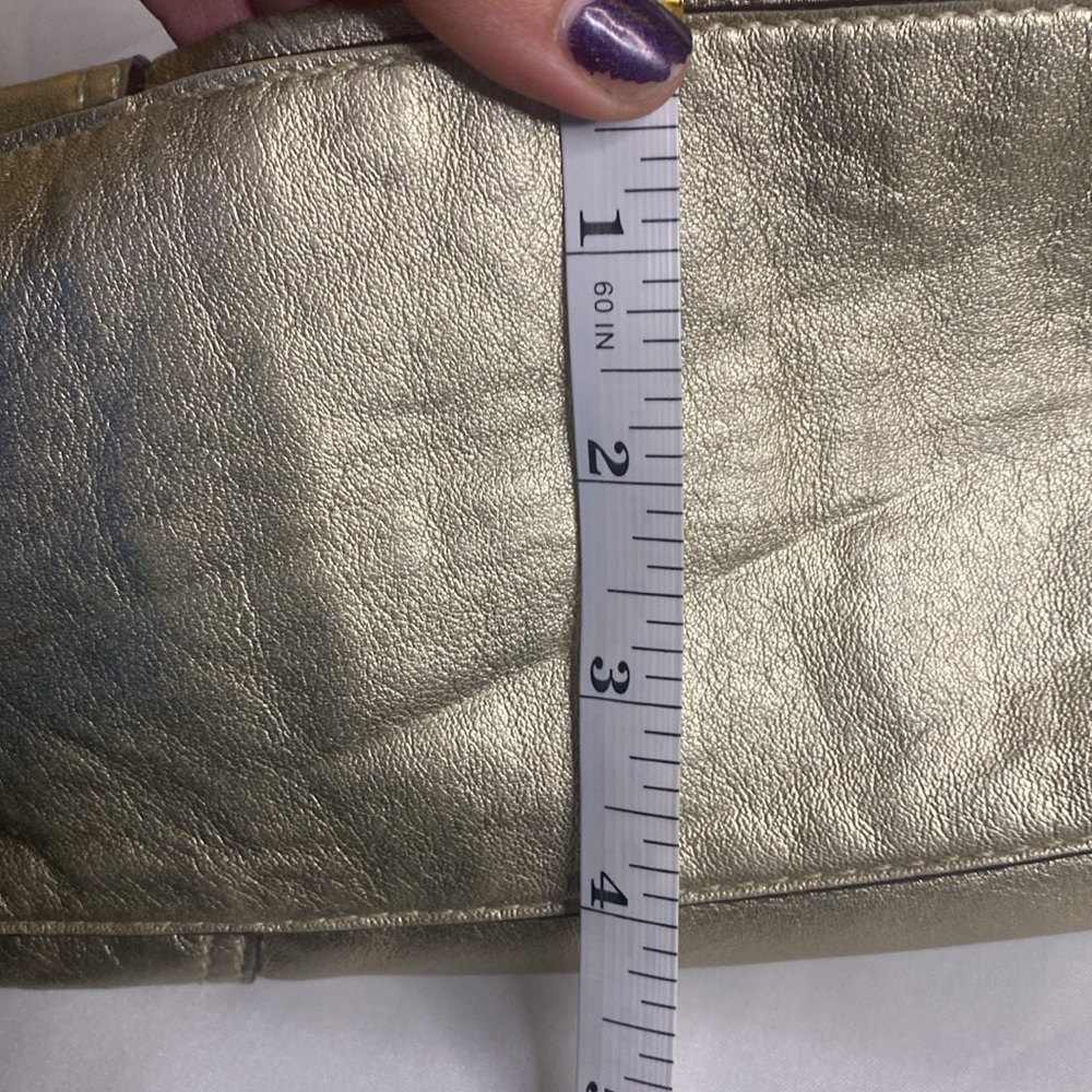 Coach Metallic Gold Leah Tote - Picture 16 of 16